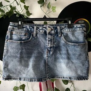 Fashion Nova Blue Denim Skirt